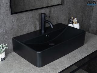 Раковина Gid Bm1344 53361 накладная черная матовая 61x35.5x14